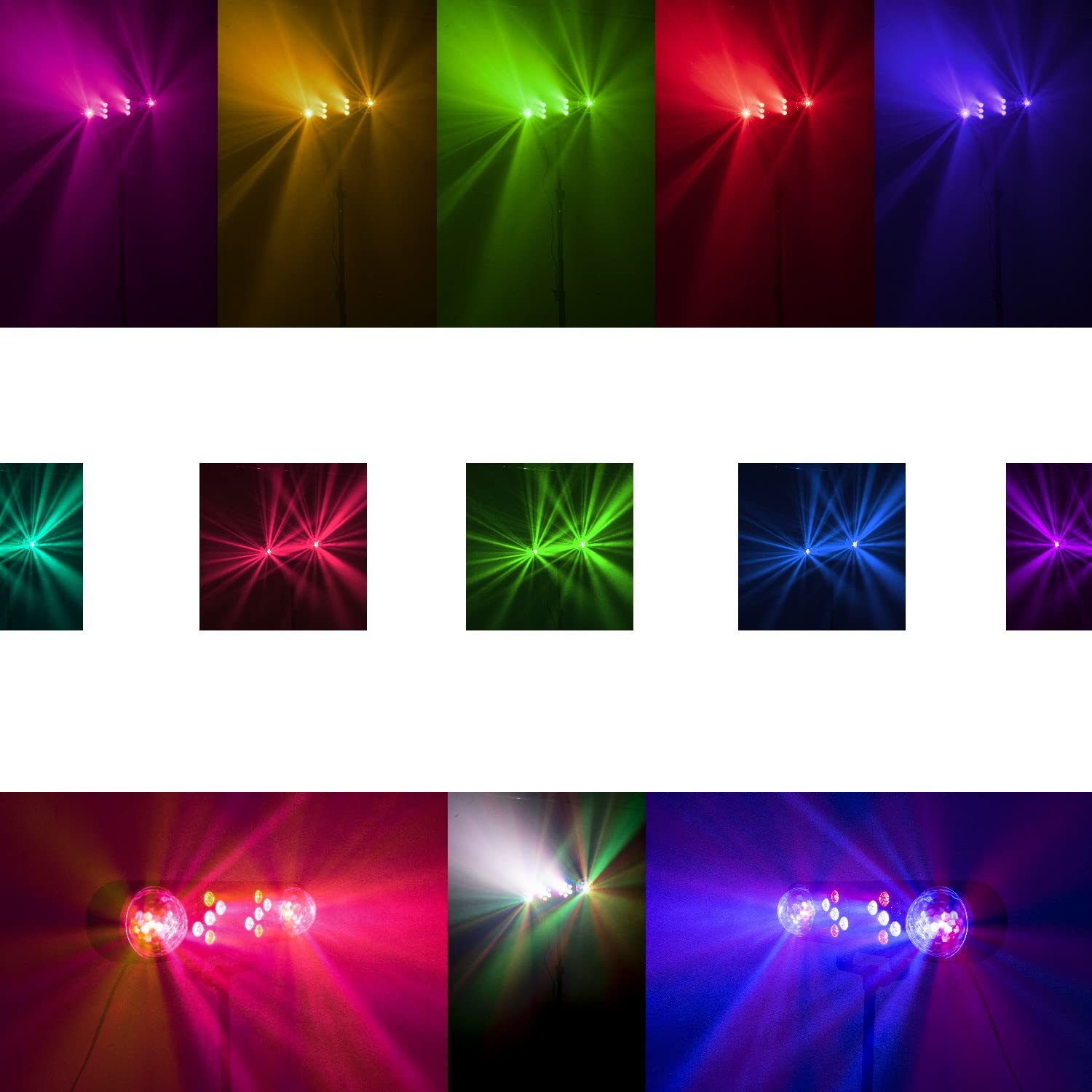 Générique Pack 2 Pieds Éclairages Lumières Projecteurs PAR Astros Mooving Light & Sound LEDBAR-ASTRO-RC - Machine Fumée FOGGY-ASTRO LED Fête Bar Anniversaire Soirée
