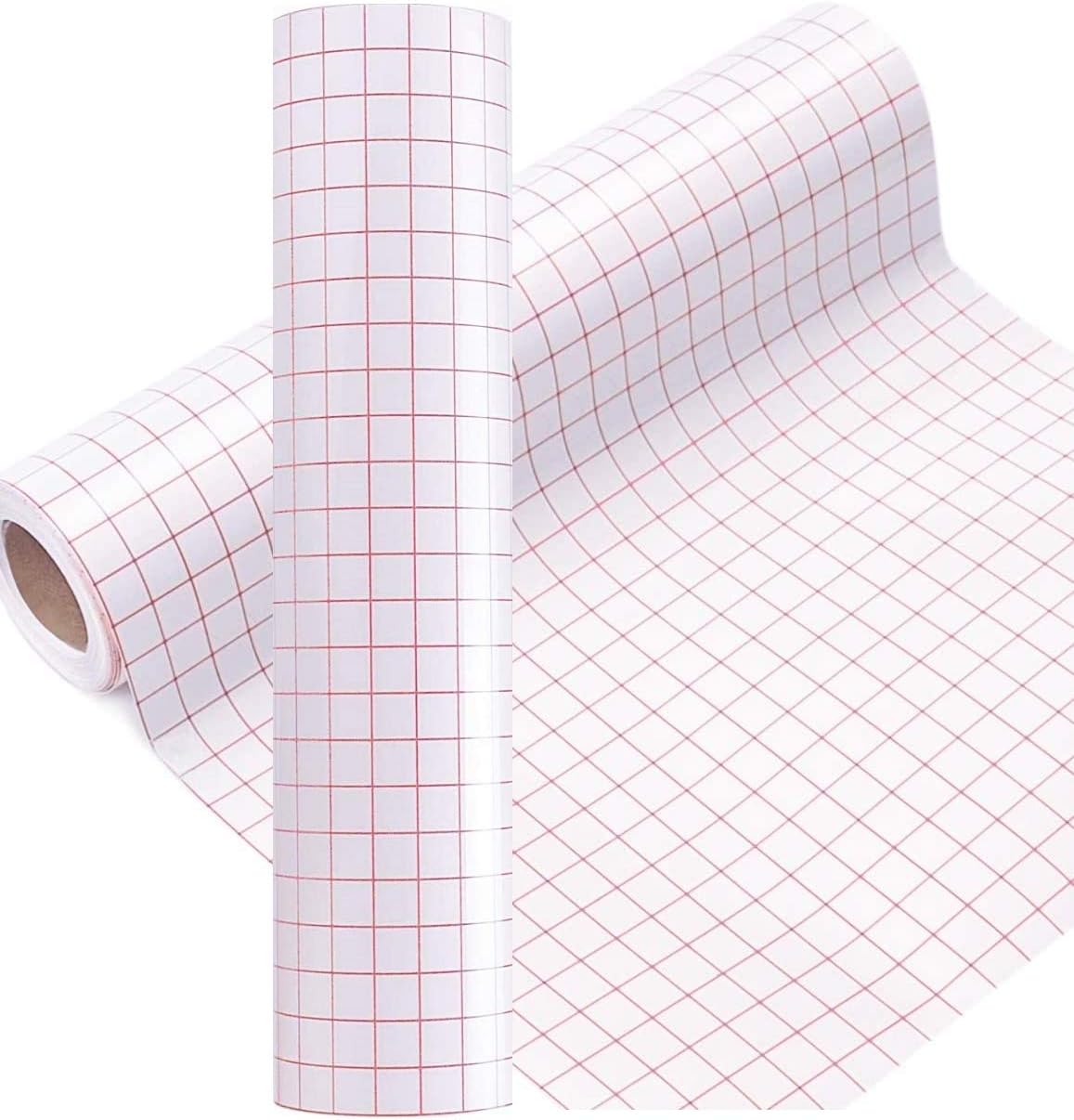 Transfer Tape for Vinyl - 12" X 10 Feet Roll w/Grid- Good Alignment for Cameo Silhouette Cricut Self Adhesive Vinyl for Decals, Walls, Signs, Windows and Smooth Surfaces