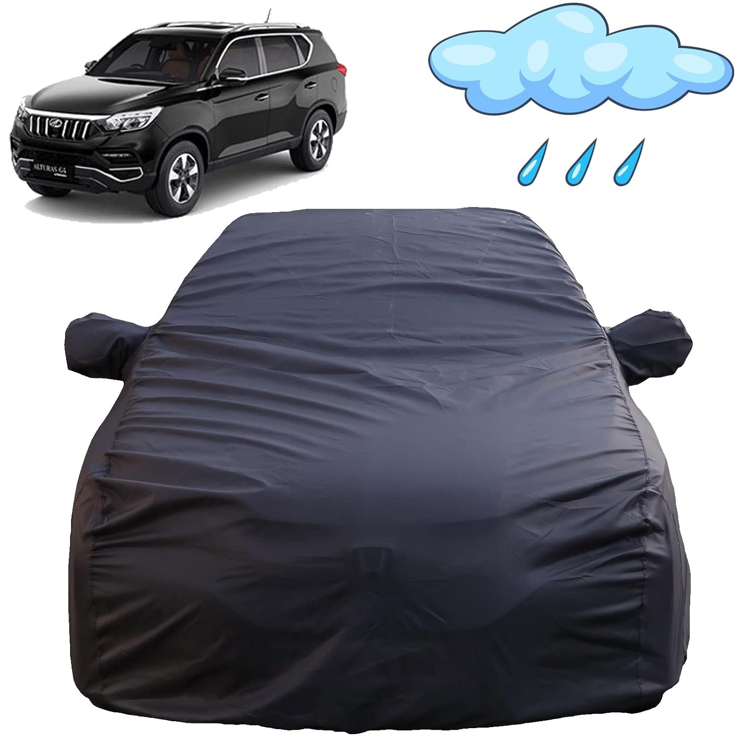 Autofact Waterproof Car Body Cover Compatible with Mahindra Xuv 700