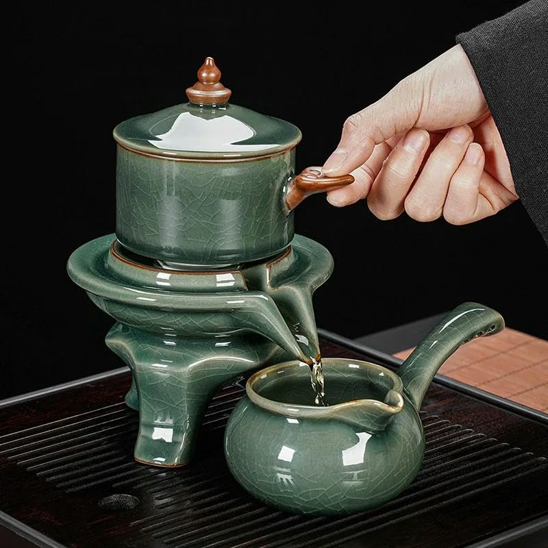 Juego de Tazas de té Chino, Tetera de Hueso China, Juego de té automático de Alta Gama, Juego de té de Viaje Moderno, Juego de té de Kung Fu, colador de té