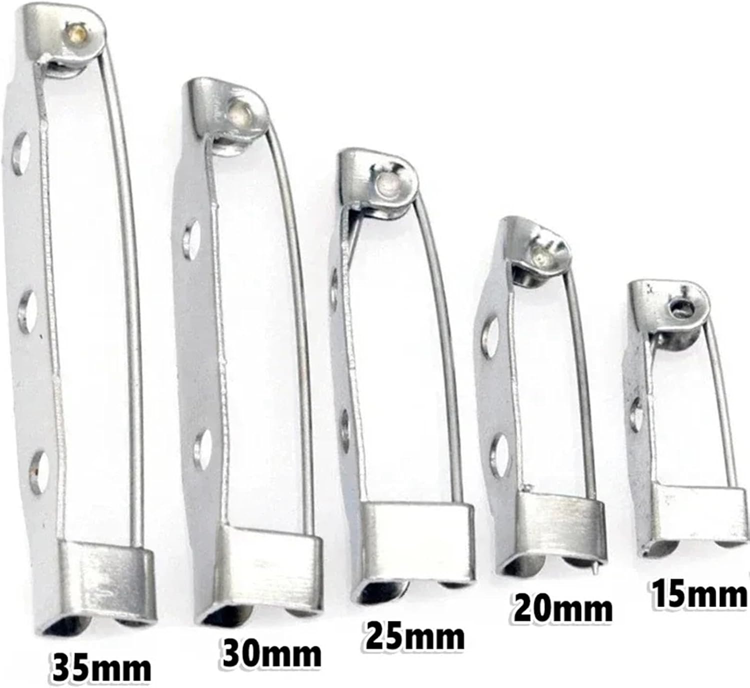 Brooch Pin Backs 800PCS Brooch Clasp Pin Backs Bar Pins Metal Name Tag Clips Jewelry for Badge Wedding Corsage(Length 25mm)