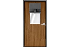 Classroom Door Window Cover - 8W x 36L, 1 Panel, Dark Gray