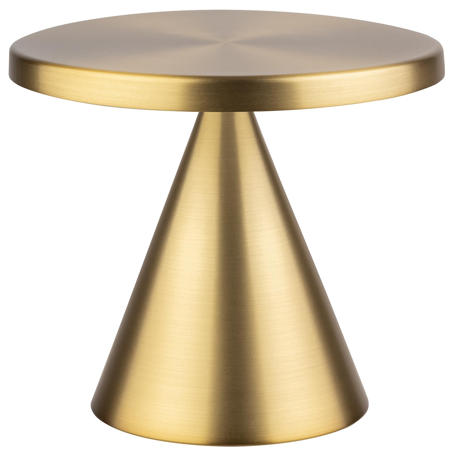 APS 17102 Tischleuchte CONE MINI, Akku-Leuchte, inkl. Ladestation, USB-Ladekabel und Fernbedienung, Höhe 11,5 cm, gold