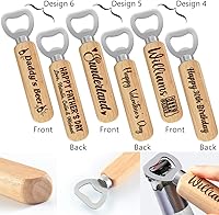 Vista 8 de Personalized Beer Gifts, Wooden Bottle Opener Gift for Him, Groomsman， Brother, Boy Friend, Father, Unique Gifts for Father's Day, Birthday