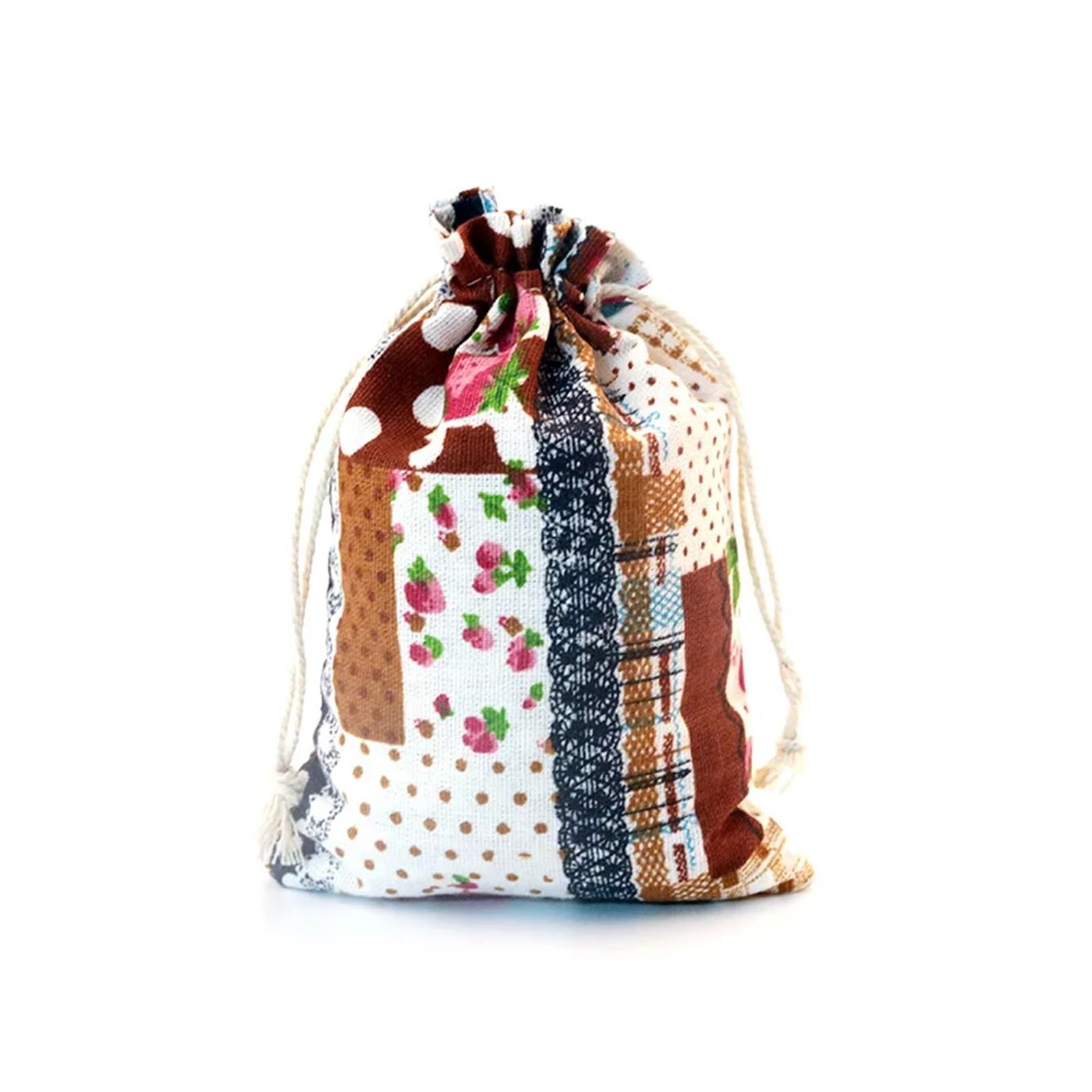 WENH Pochettes rétro en coton à cordon de serrage, 100 pièces (10x14cm), sacs cadeaux for bijoux, petite pochette d'emballage de Bracelet en tissu, sac cadeau de fête de mariage