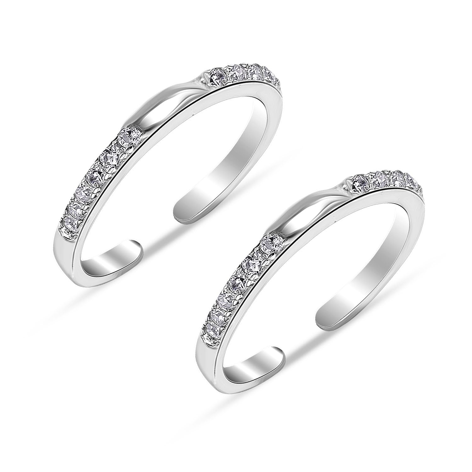 925 Sterling Silver Toe Rings for Women | BIS Hallmarked Adjustable Classic Toe Rings | Elegant and Comfortable Toering Jewelry Gift | Anniversary, Birthday, Wedding Gifts for Women