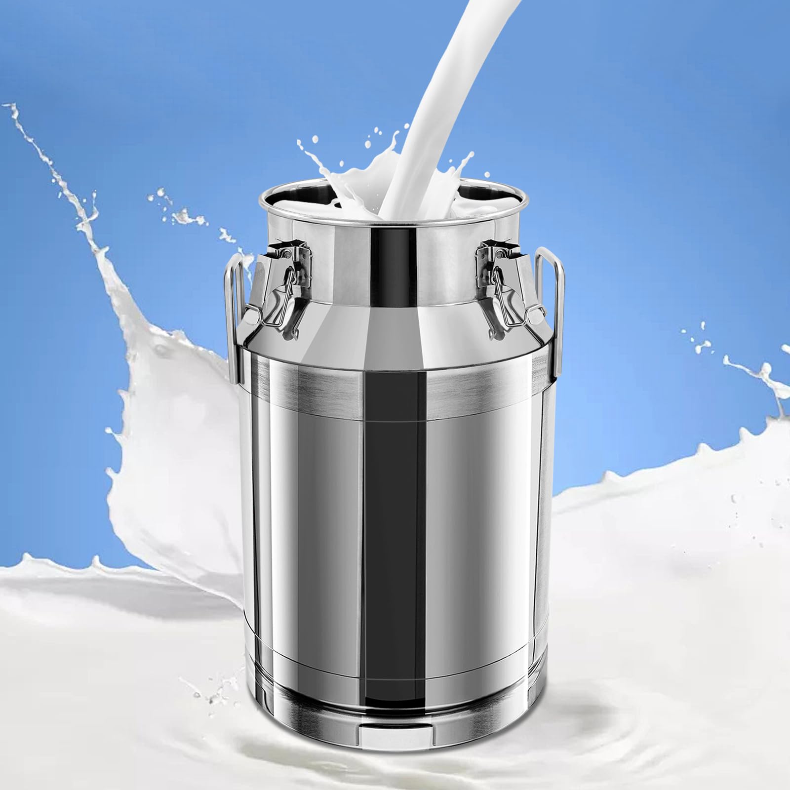 Bidone per il trasporto del latte in acciaio inox da 12L/20L/30L/40L/60L, brocca ermetica per latte, bidone per il trasporto adatto per la conservazione di vari prodotti liquidi e solidi come