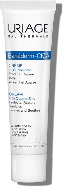 Uriage Bariéderm-CICA Repair Cream With Copper-Zinc - Multi-Purpose Cream For Marks, Weakened & Irritated Skin - Face & Body Moisturizer For The Whole Family