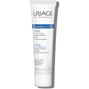 Uriage Bariederm-Cica Cream with Copper-Zinc Multi-Purpose Cream, Dermatological Healing Cream for Damaged Skin with Copper-Z