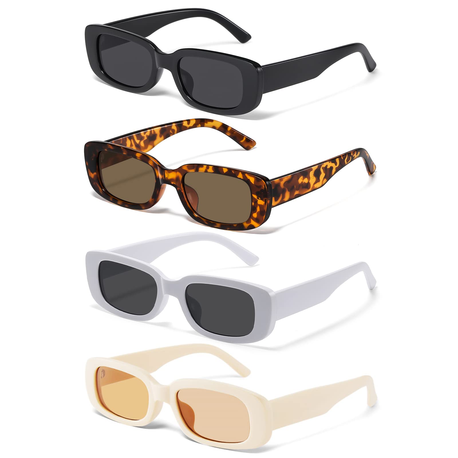 JASPIN Rectangle Sunglasses for Women Men Y2k Sun Glasses UV Protection