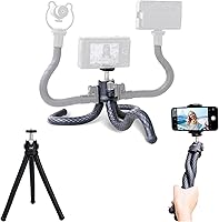 Vista 8 de JJC Paquete de 2 brazos de extensión flexibles, brazo mágico ajustable, extensión para soporte de micrófono para cámara, teléfono inteligente