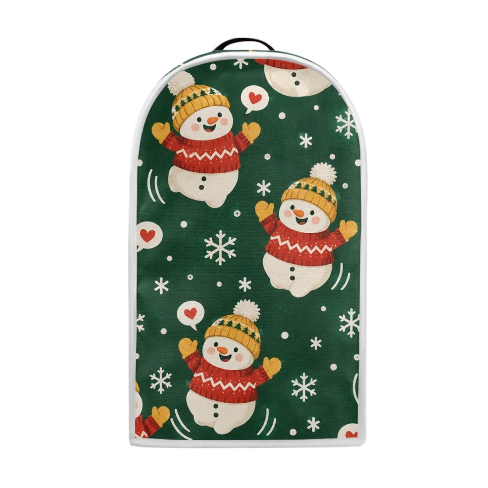 Talayituse Cute Snowman Print Blender Dust Cover, Fingerprint Protection Cover for Stand Mixer or Coffee Machine, Home Kitchen Appliance Covers for Stain Dust Resistant Supplies Christmas Decor