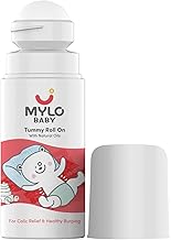 Mylo Baby Tummy Roll On (40ml) | Made Safe Certified | with Hing & Saunf | Relieves Gas & Colic | Reduces Acid Reflux