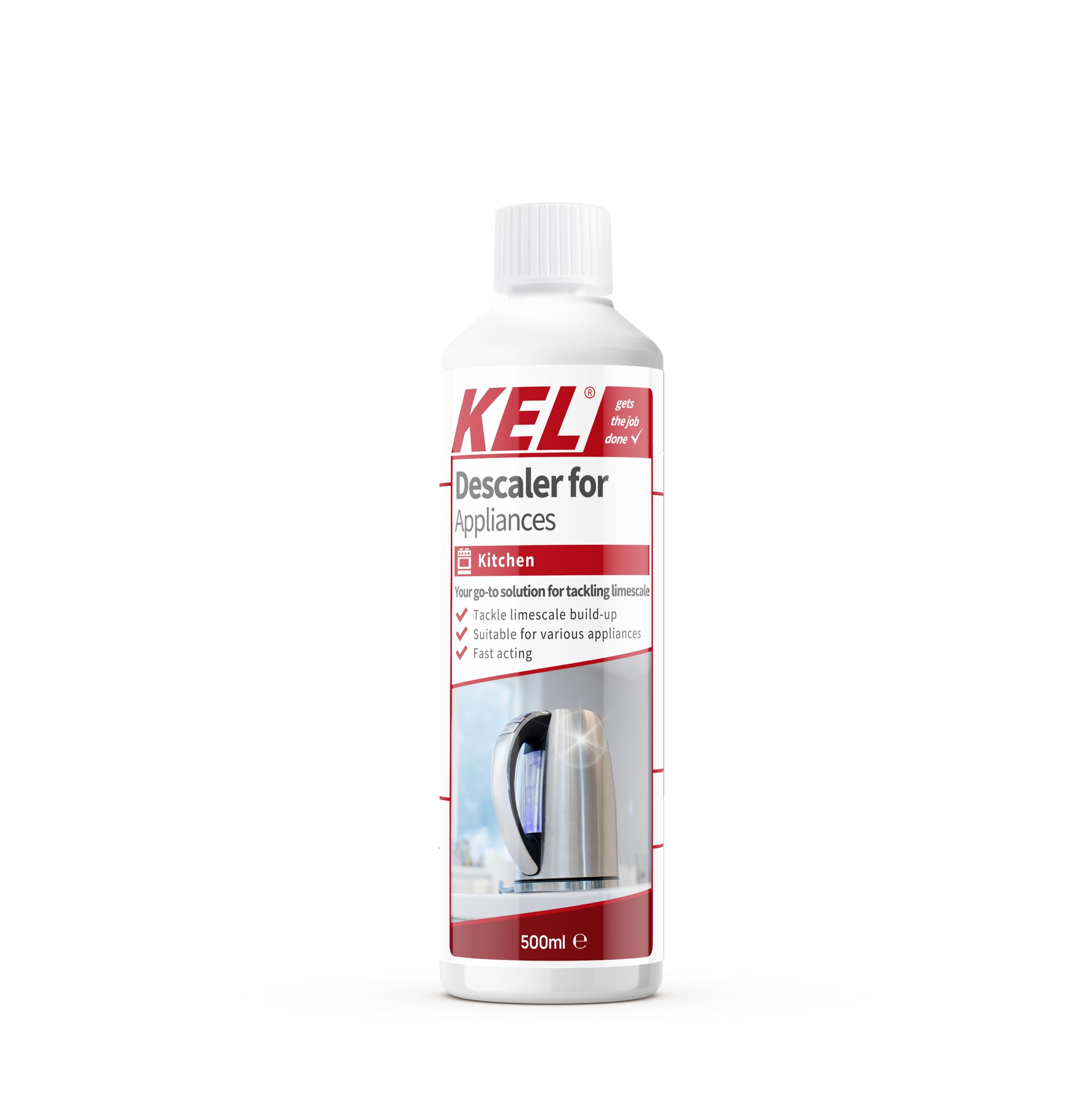 KEL - Descaler for Appliances, Kettle Descaler, Coffee Machine & Washing Machine Cleaner, Effective Limescale Remover - 500ml