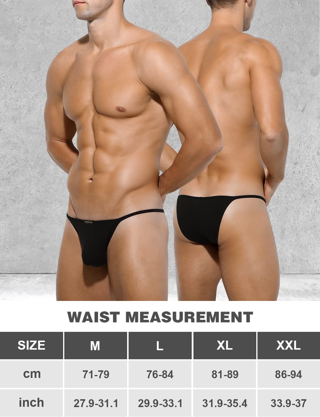Casey Kevin Herren String Hüftbedeckend Niedrige Taille Slips Männer Sexy Unterwäsche Baumwolle G-Stringhose