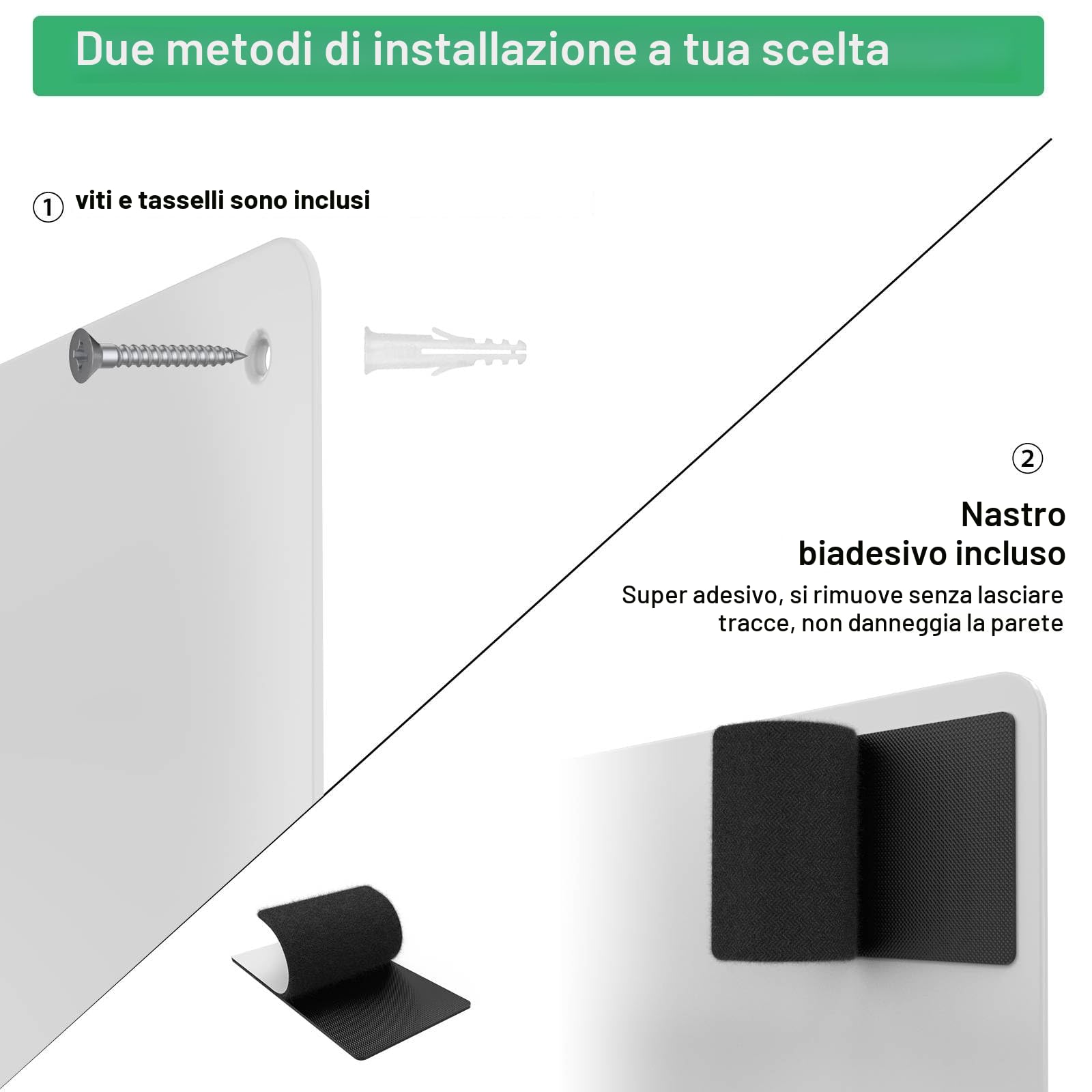 Lavagnetta Magnetica da Parete, Pannello per Calamite da Parete per Attaccare Calamite 30x43.5x0,08cm, Ultra Sottile Lavagna Cucina(Bianco-2 Pezzi)