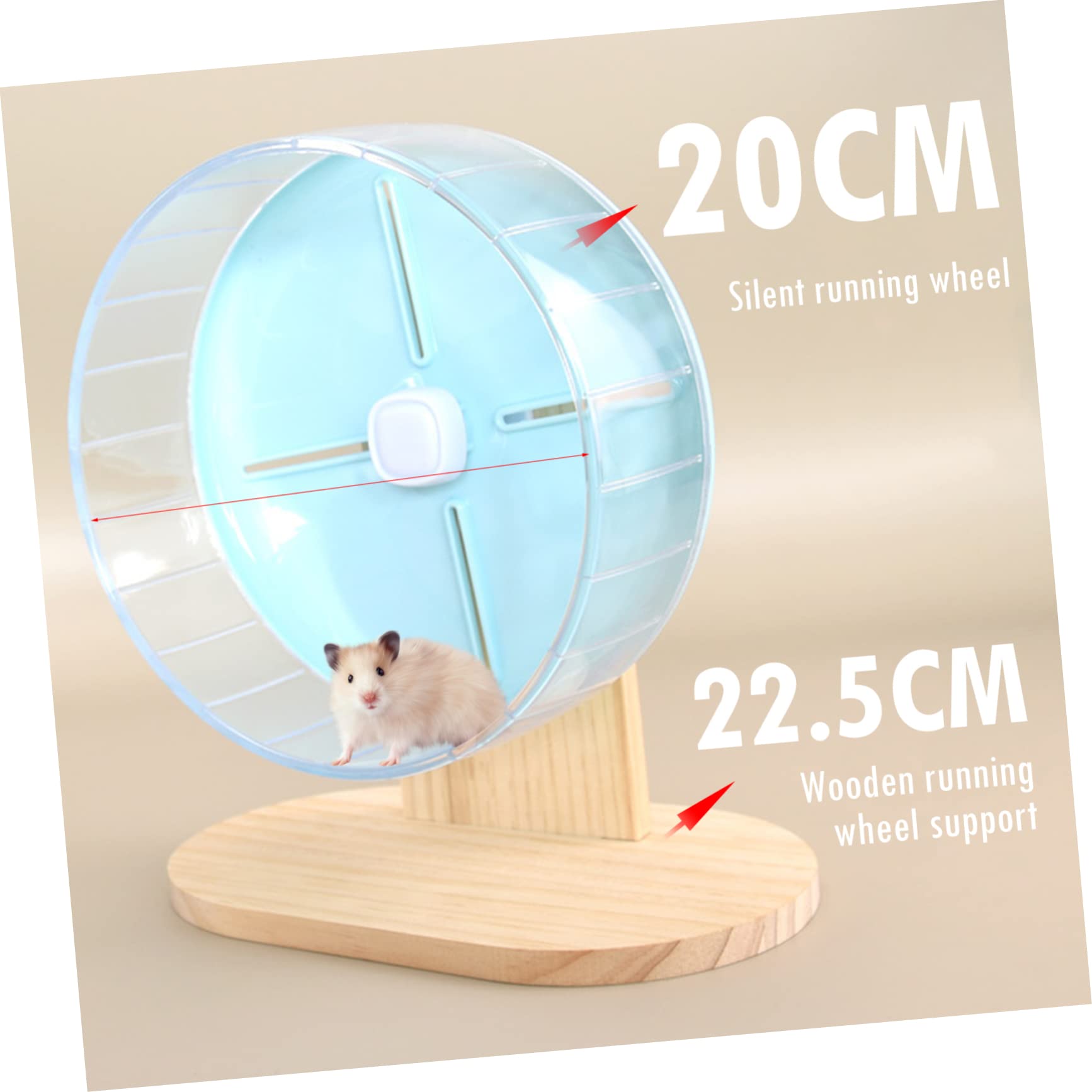 Beavorty 1juego Rueda De Ejercicio Silenciosa para Hámster Rueda De Plástico Transparente Soporte De Juguete Interactivo para Chinchillas y Roedores