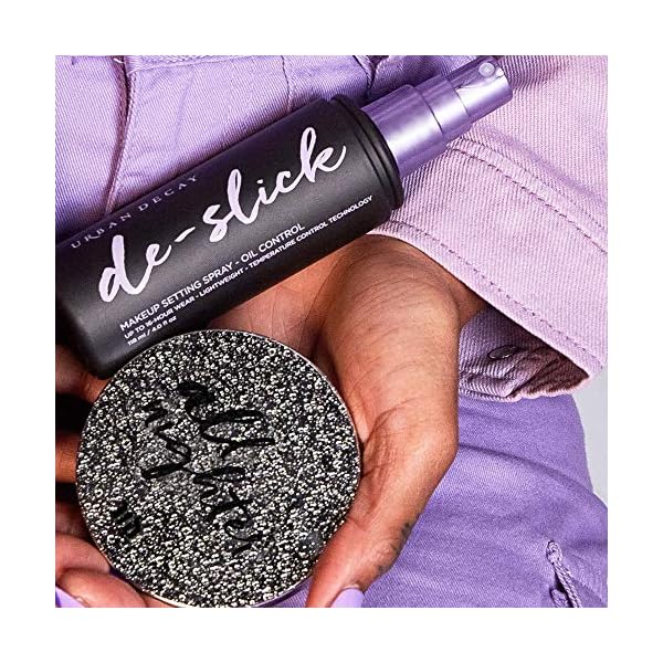 Urban-Decay-De-Slick-Oil-Control-Matte-Makeup-Setting-Spray-Travel-Size-Controls-Oil-Blocks-Shine-Locks-Makeup-in-Place-Oil-Free-Microfine-Face-Mist-10-fl-oz Urban Decay De-Slick Mattifying Makeup Setting Spray for Face, Waterproof, Smudge-proof, Oil & Shine Control, for Oily Combination Skin, Oil-free, Vegan, Cruelty-free