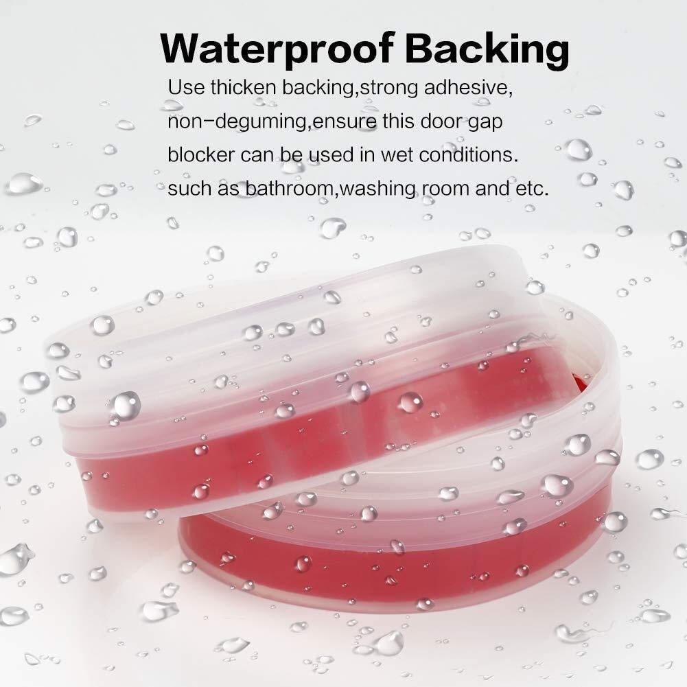 Breewell Door sealing strip for home, Air Gap Silicone Shield Waterproof Weather-Strip Self-Adhesive Window/Door Tape for Seal, Cockroach Insect Bugs Stopper |1 meter Transparent 1