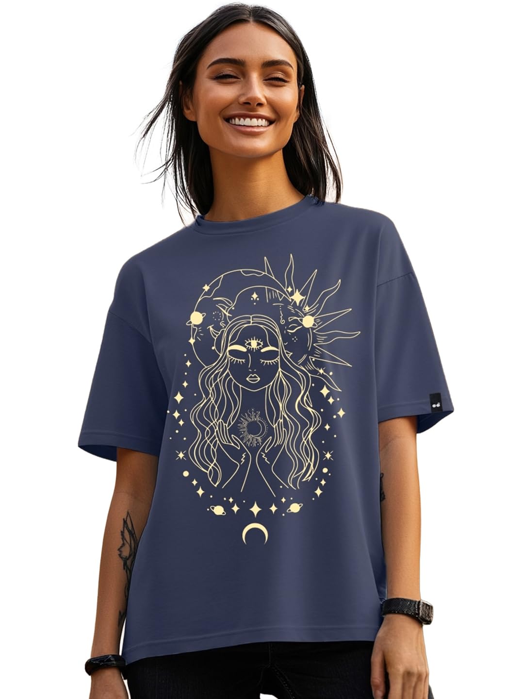 Bewakoof Women’s Graphic Oversized Fit T-Shirt