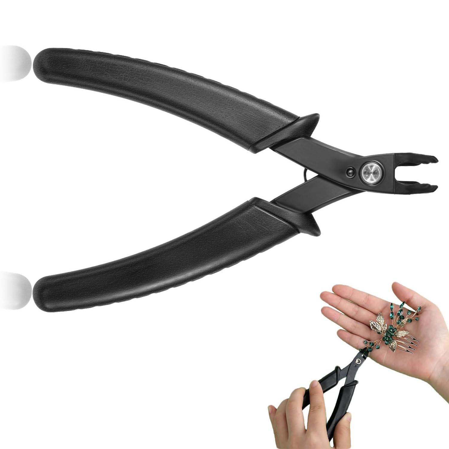 Bead Crimping Pliers, Jewellery Crimping Tools, Suitable for Jewellery Making, Beadwork Processing and Craft Projects. Featuring Smooth Jaws for Opening and Closing Split Rings