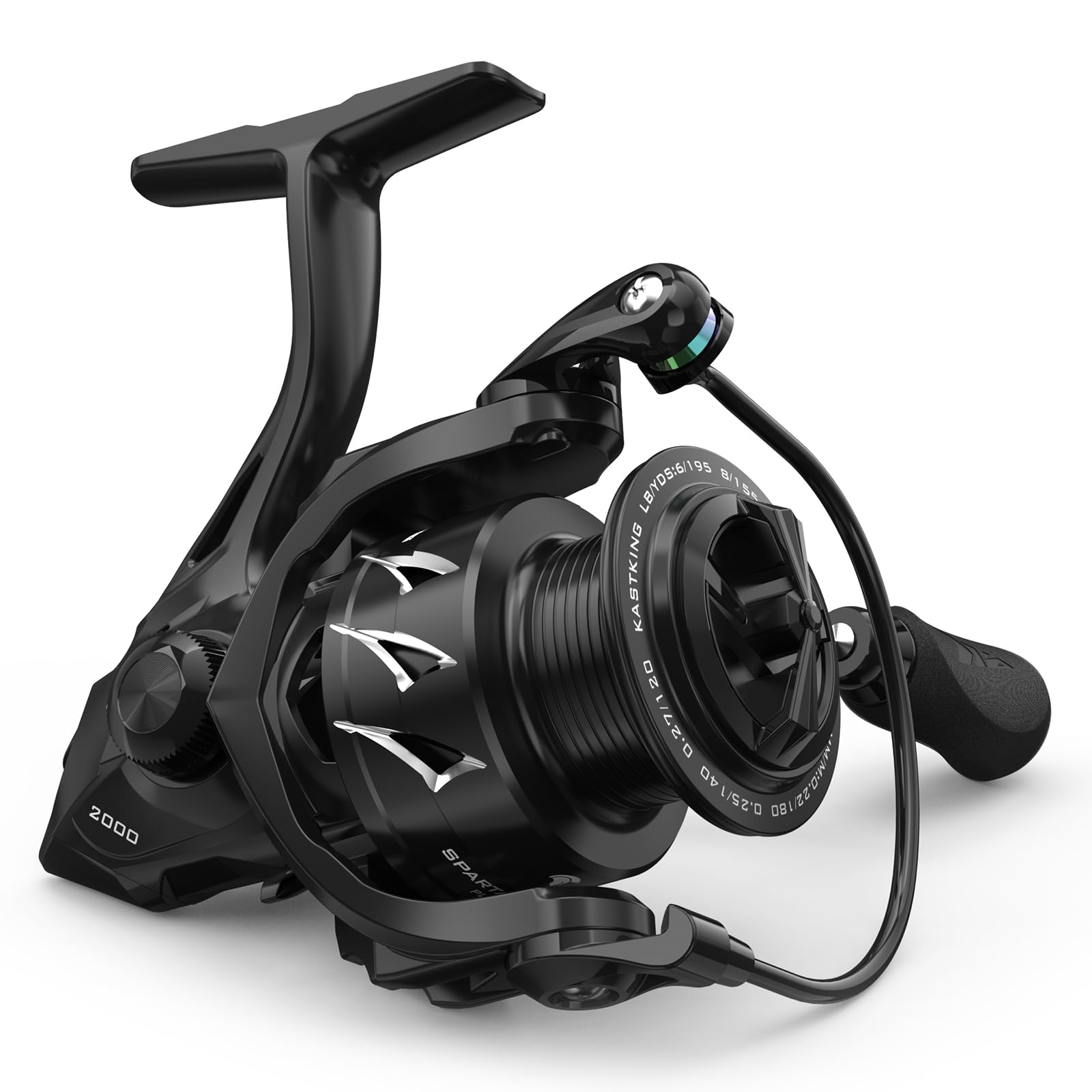 KastKing Spartacus II Plus Spinning Reel - IPX5 Waterproof Freshwater/Saltwater Fishing Reel, 22LB Drag, 5.2:1 Gear Ratio, 7+1 Stainless Steel Bearings, Instant Anti-Reverse, Anodized Aluminum Spool