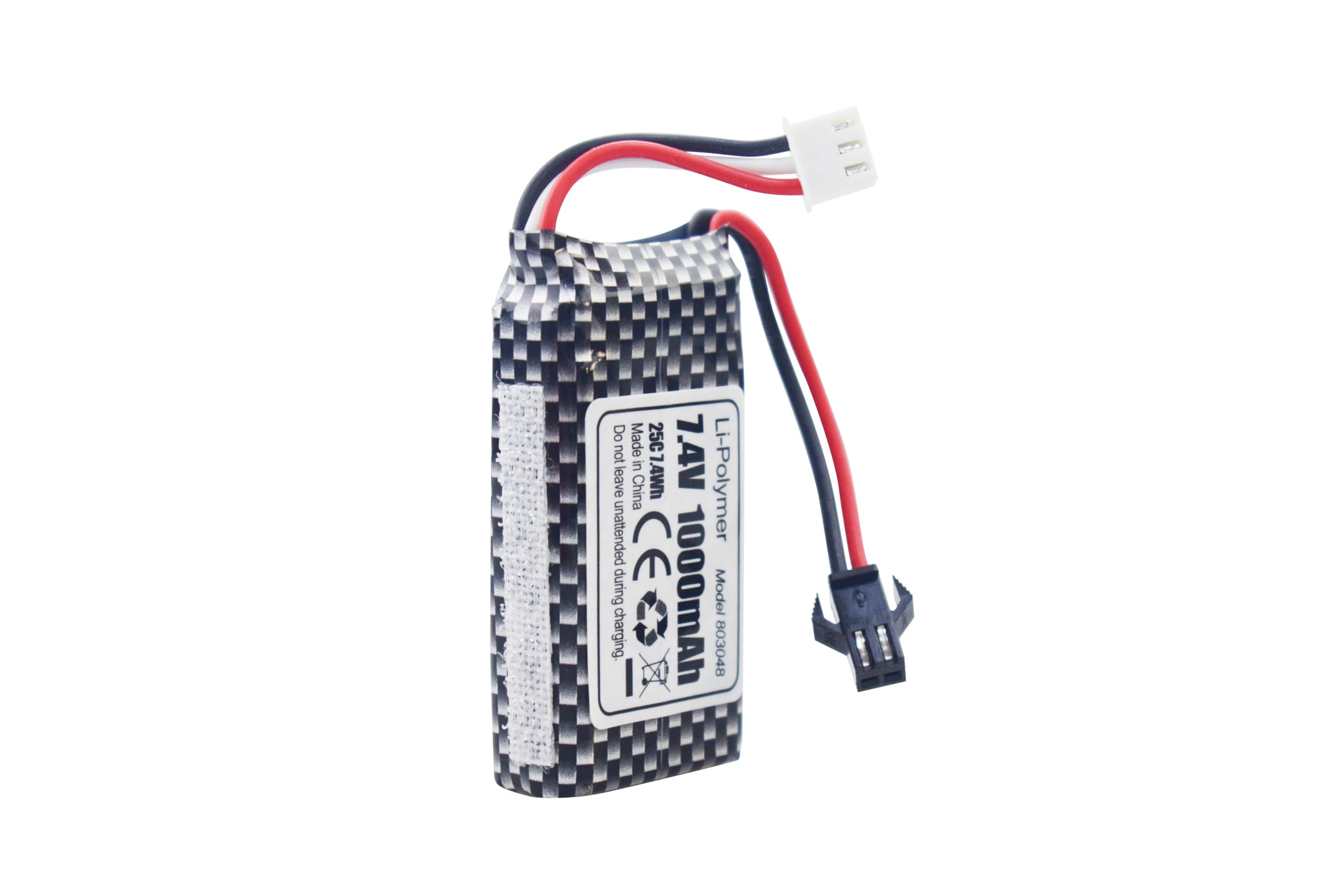 2PCS 7.4V 1000mah 2S SM-2P Plug Lipo batteria con 2-in-1 caricabatterie per 1601AMP 1601AMP2 1601AMP3 RC Veicolo anfibio RC Veicolo RC Barca RC Drone Batteria