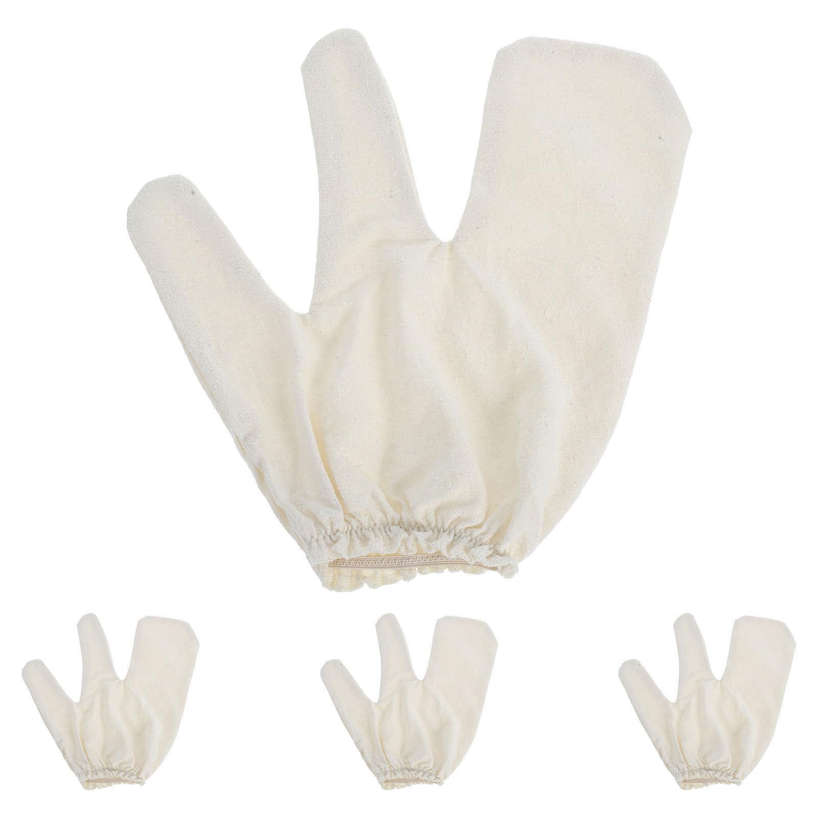 4 Piezas Guantes Exfoliantes de Seda con Banda Elástica la Muñeca, para Frotar el Cuerpo, Baño Ayurvédico, Eliminación de Muerta, Ajuste Cómodo para Mujer y Hombre, 4 Unidades