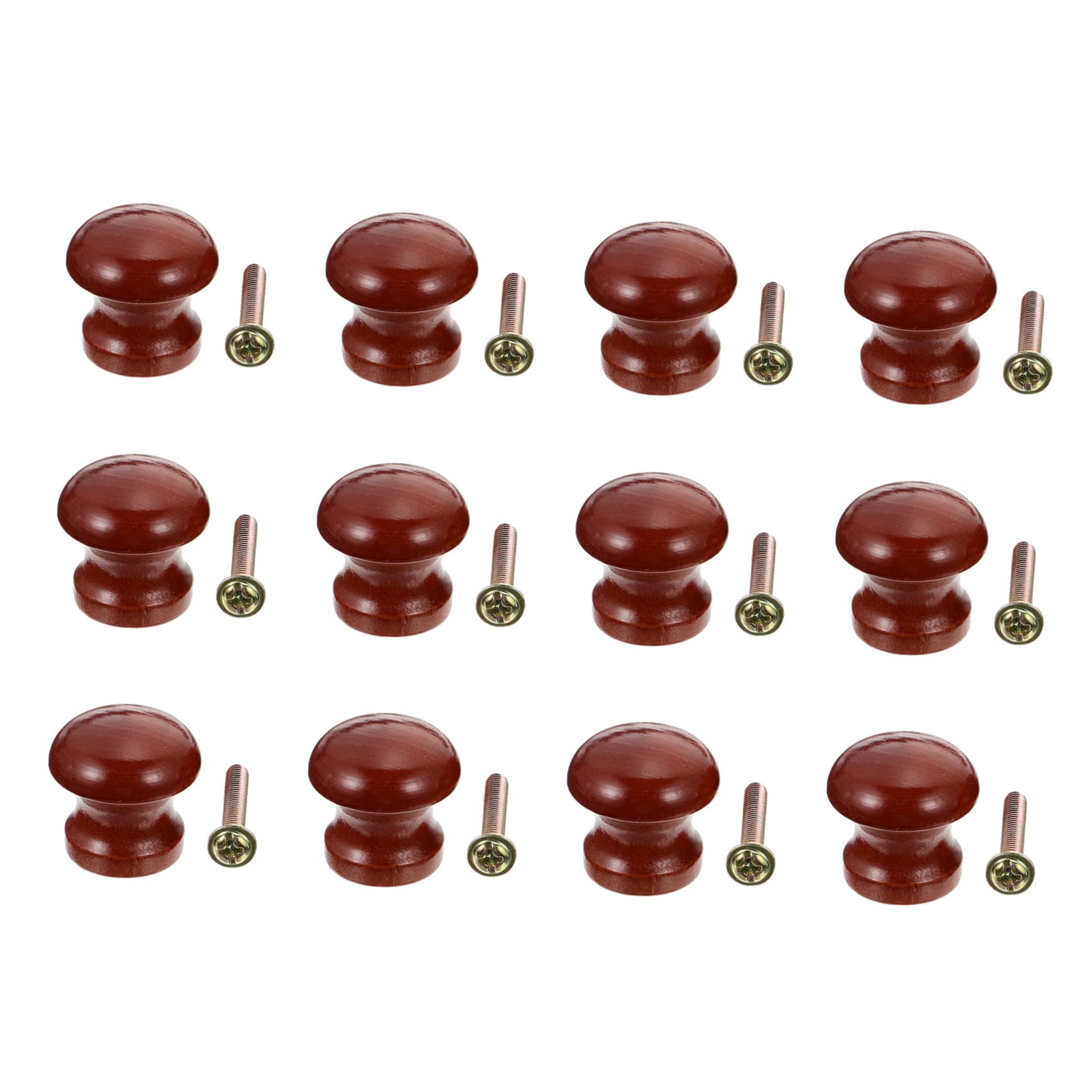 BUTIFULSIC Elegant 12pcs Wooden Handles Single Hole for Kitchen Cabinet Handles Replacement