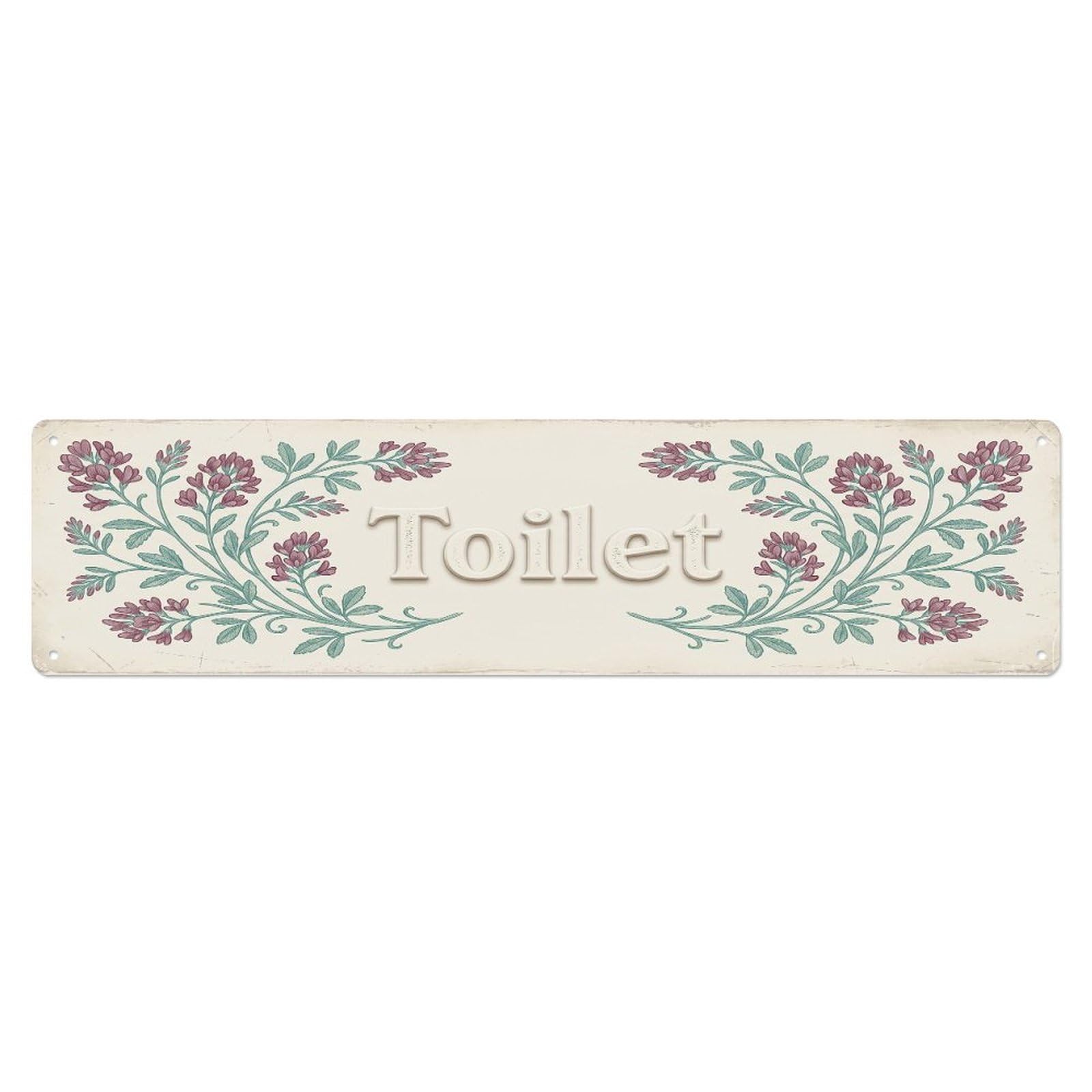 Cmhok Vintage Style Toilet Signage Alfalfa Vintage Metal Tin Sign Wall Decor For Cafe, Club, Garden Metal Poster 4X16inch