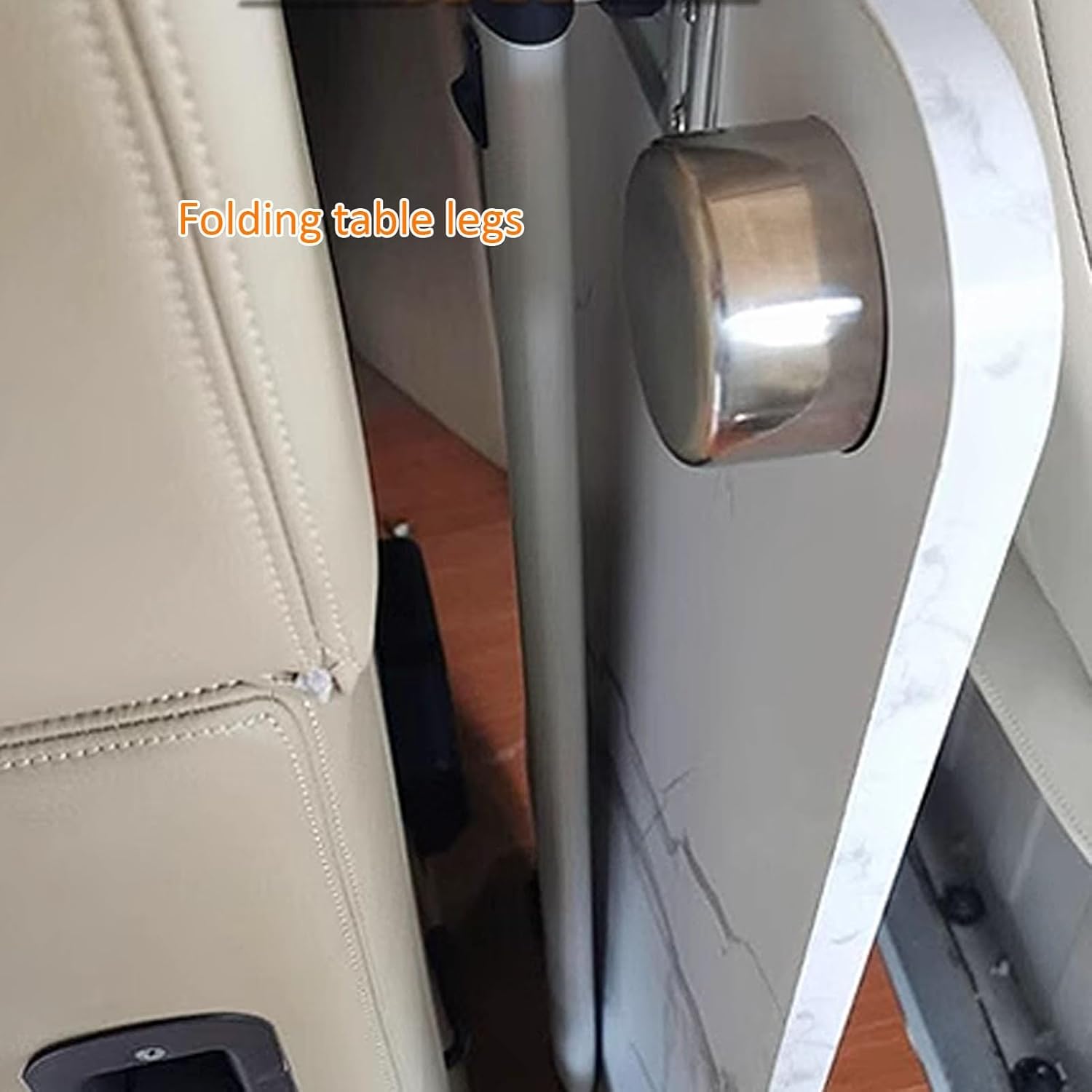 Foldable Camping Rv Table, Adjustable Height Folding, Dinette Desk with Reserve Sink Cup, Removable RV Tables, for Campervans, Travel(Black)