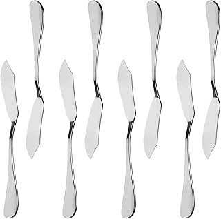 8pcs Stainless Steel Butter Knife, Cheese/Butter Spreaders, Breakfast Spreads Knives,Cheese and Condiments(Silver)