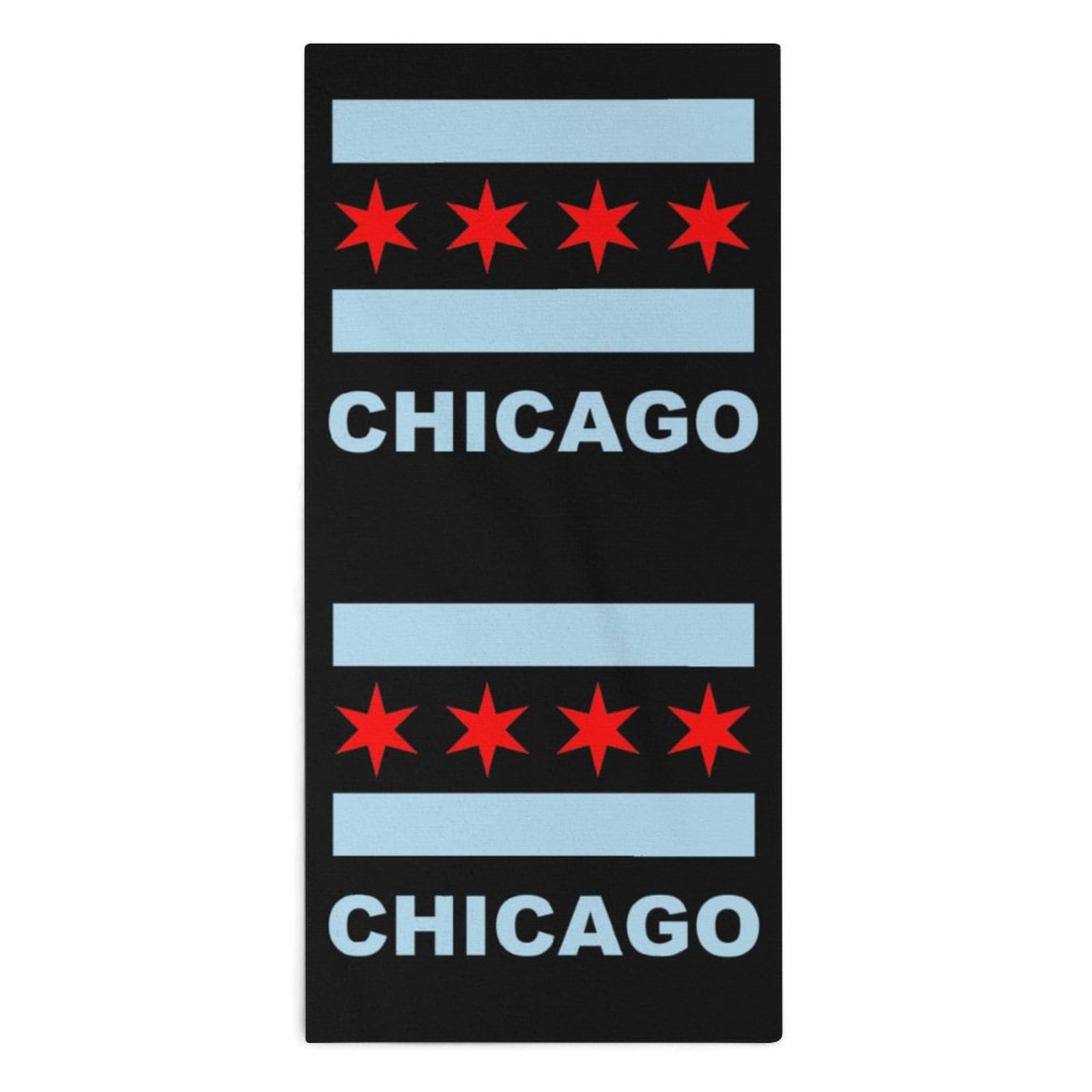 NCLQVJXZKHW Chicago State Flag Hand Towels Soft Face Towel Gym Bathroom Travel Hotel 13"x28"