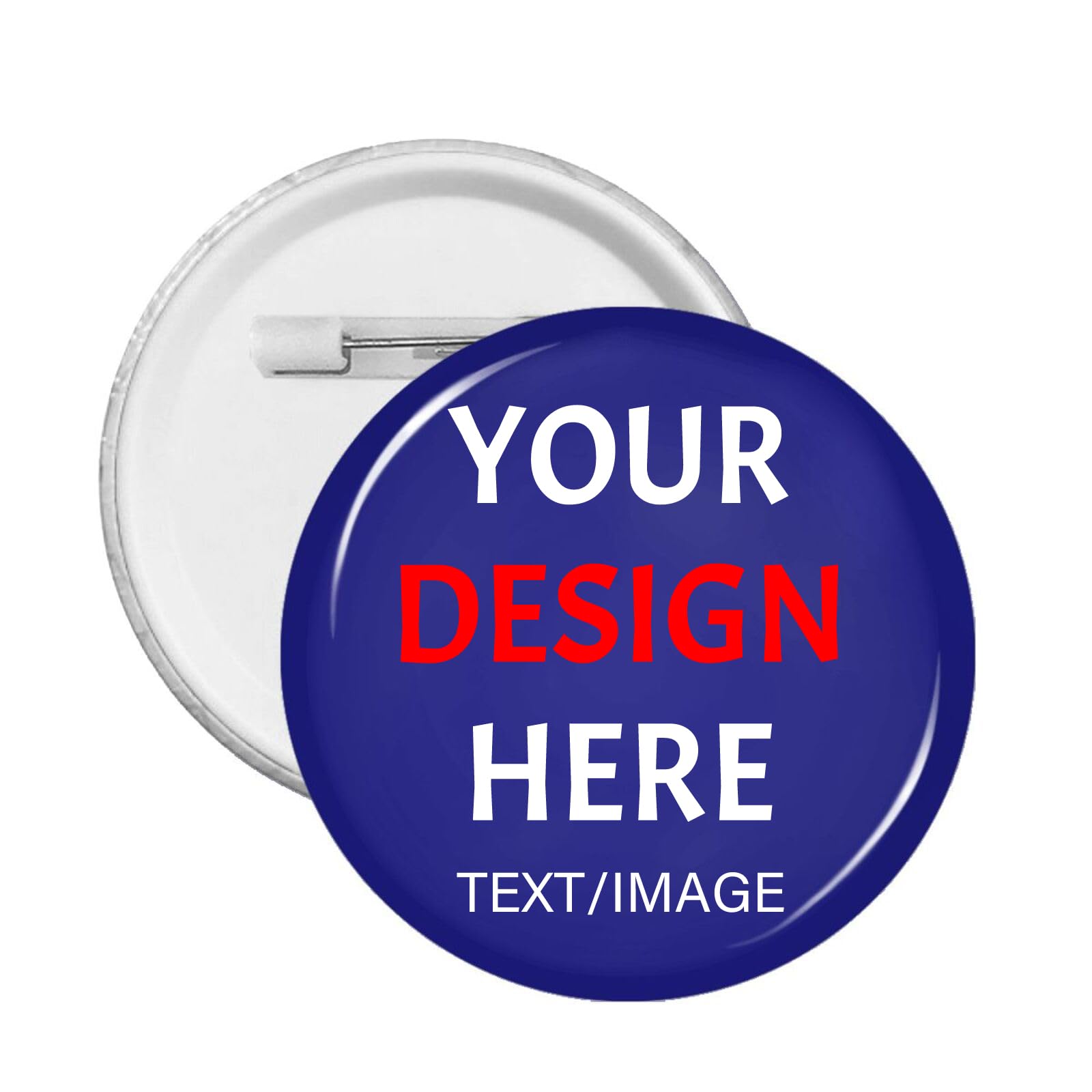 Custom Pins With Your Picture Text Logo Name Photo, Personalized Pins Buttons Custom Gift