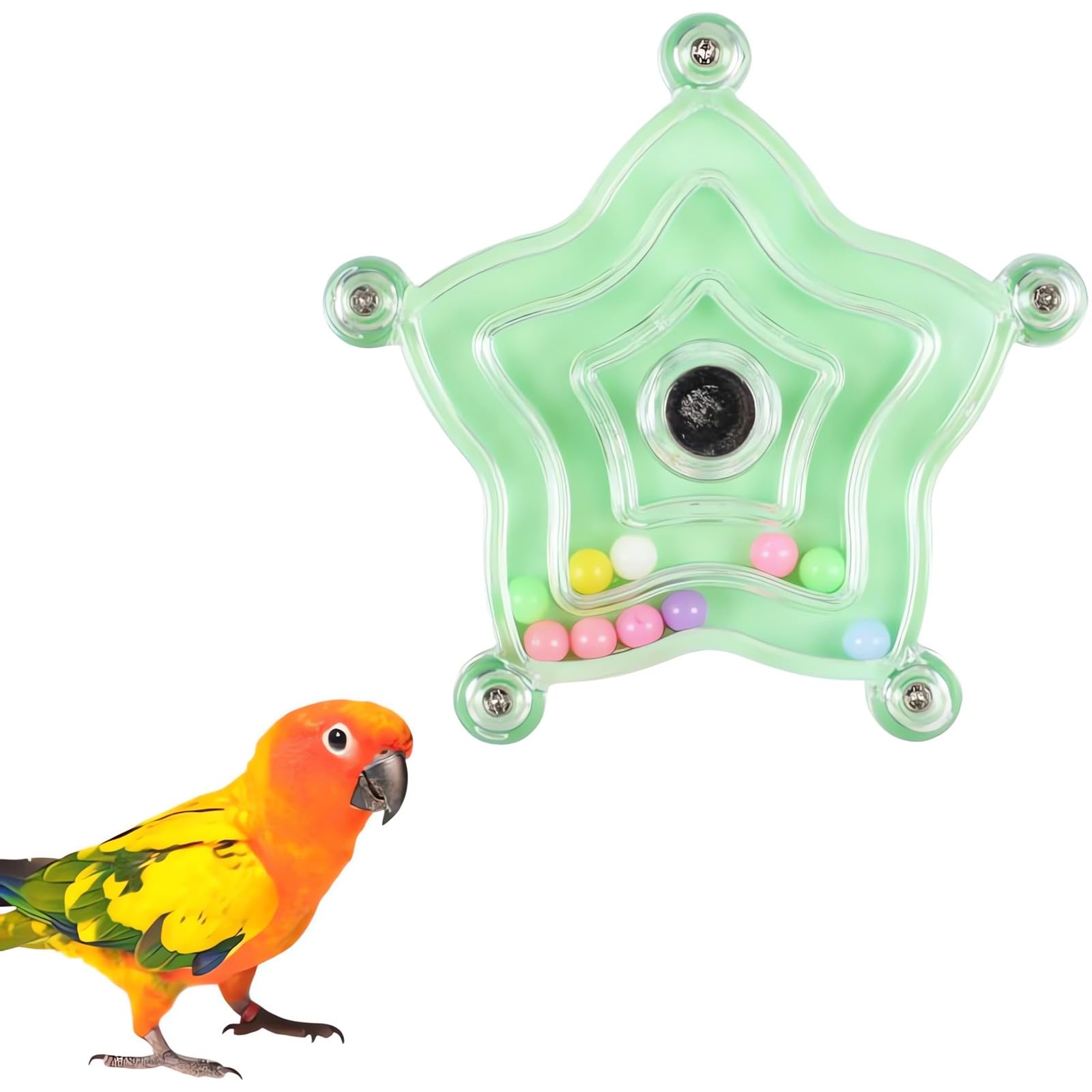 Amazon | インコ おもちゃ 鳥おもちゃ 噛むおもちゃ 回転おもちゃ 星の