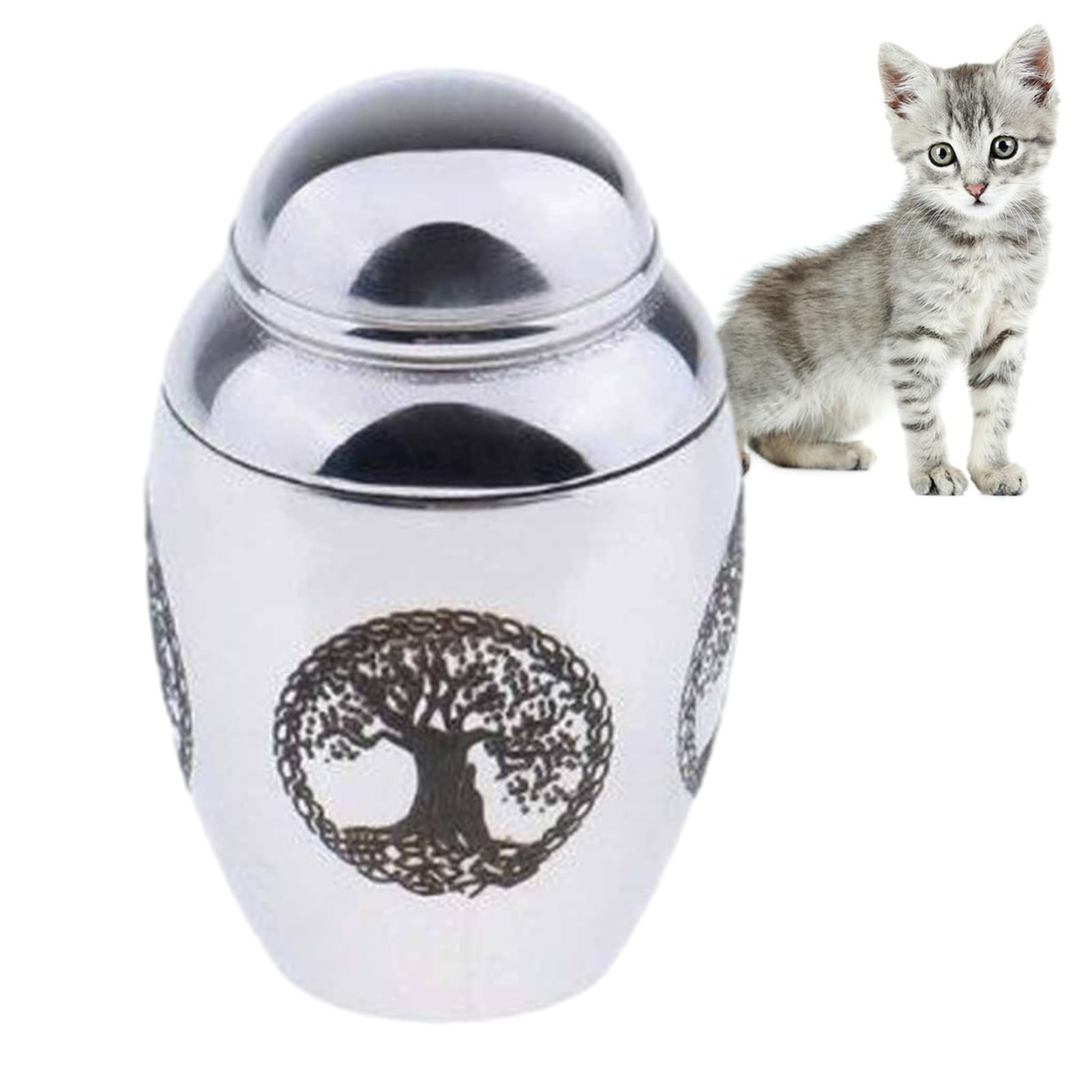 Tedious 2 Pet Urns For Dogs - Stainless Steel Urn For Pet Ashes,Pet Puppy Cremation Urn For Ashes Keepsake Memorial Forever Ash Holder For Funeral