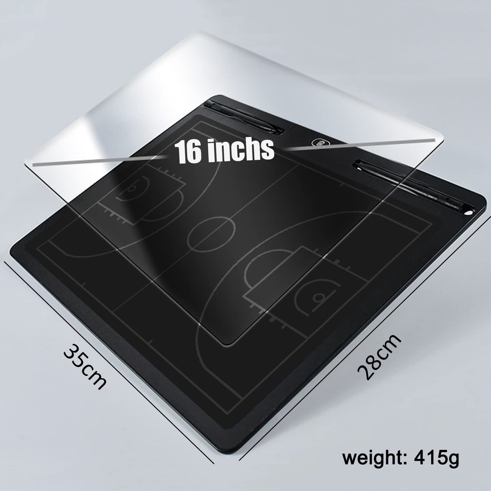 Pizarra Entrenador de Baloncesto Electrónico LCD Digital Carpeta Táctica con Lápiz