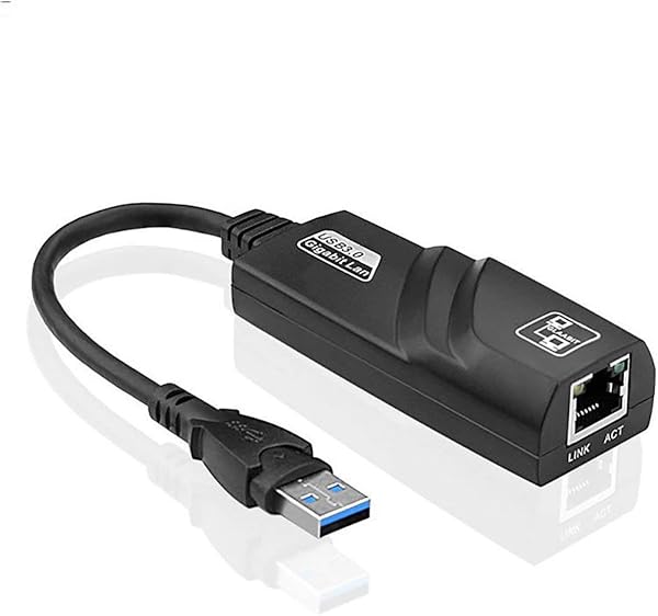 MARSPOWER Adattatore di Rete USB a Rj45 Ethernet LAN Rj45 101001000 Adattatore di Rete Mbps Scheda Ethernet cablata USB 3 0 Gigabit Nero