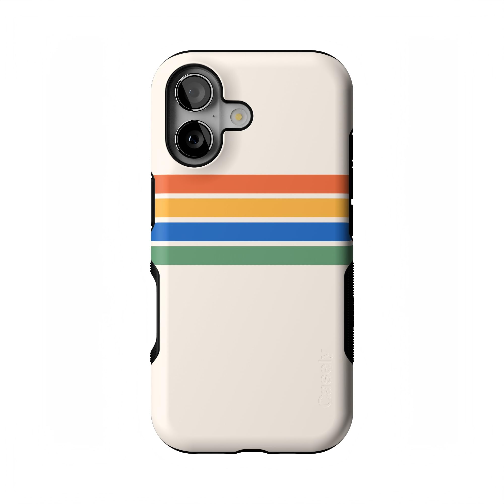 Coque iPhone 17 Casely Totally Groovy à rayures arc-en-ciel compatible MagSafe - 8