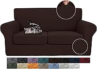 Vista 49 de JIVINER Fundas de sofá de 3 piezas para sofá de 2 cojines, funda de sofá elástica con 2 fundas de cojín de asiento extra grandes, fundas gruesas