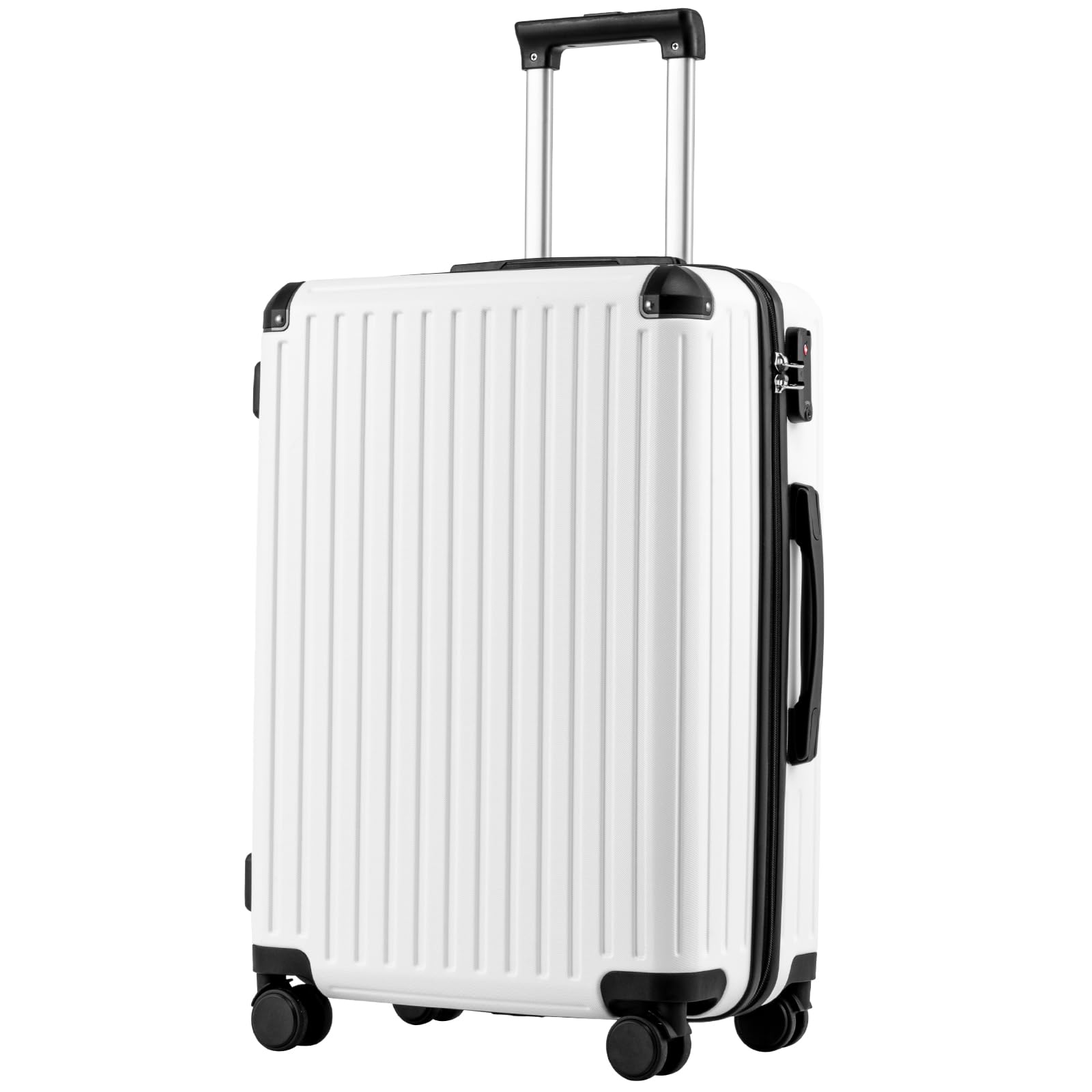 COOLIFE Koffer Trolley-Koffer Hartschalen-Koffer Rollkoffer Reisekoffervon ABS-Material mit TSA-Schloss Teleskopgriff und 4 Zwillingsrollen