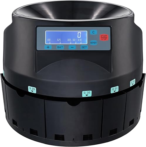 Miniatura 10 de Contador de monedas USD y clasificadores de monedas con pantalla LCD, máquina clasificadora de monedas para monedas USD 1  5  10  25  $1, ordena