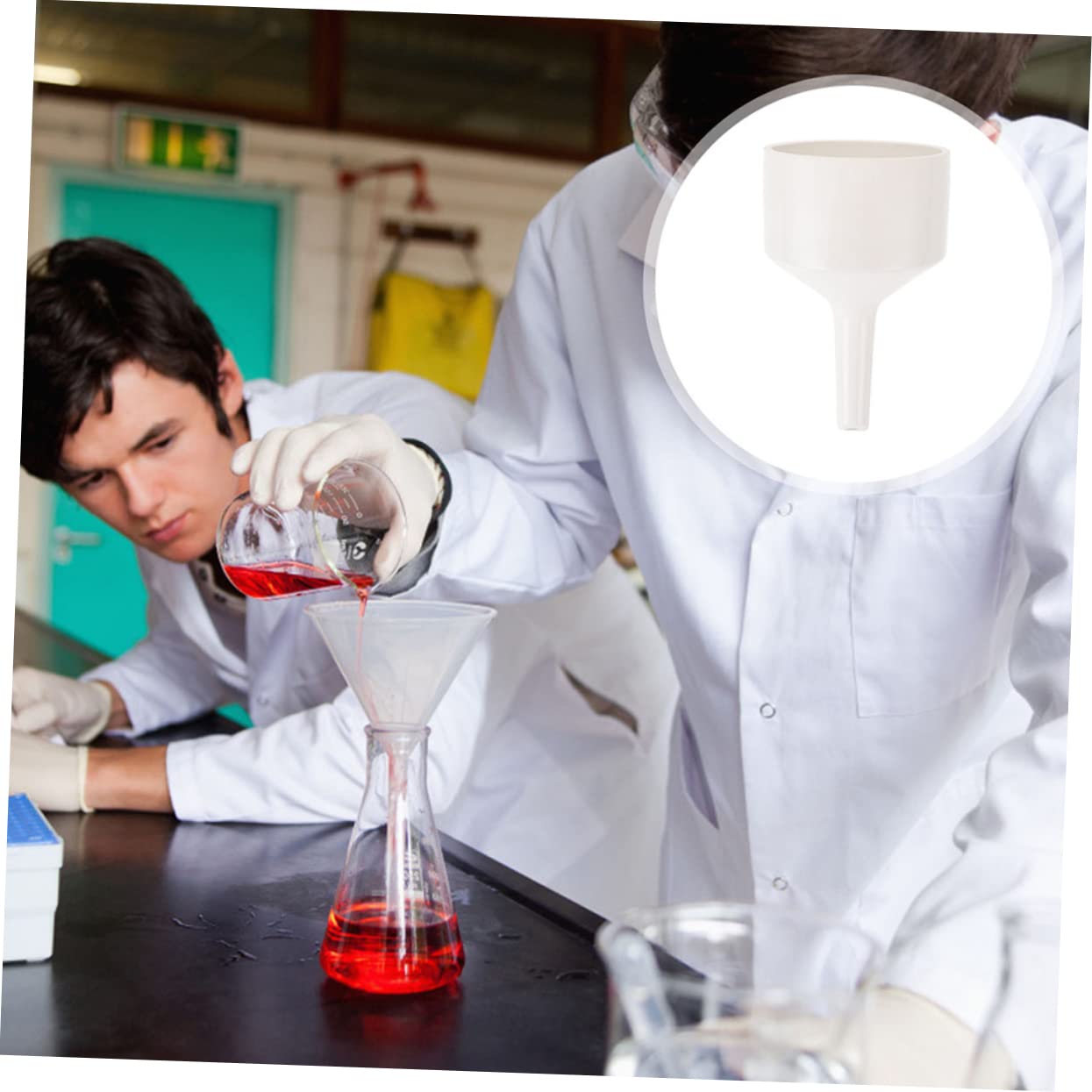 ULTECHNOVO Embudo Buchner y Filtro de Cerámica Blanco Superficie Pulida para Filtrado de Laboratorio para Experimentos Científicos