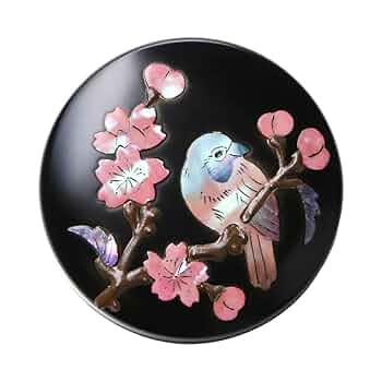 きんま　漆器　朱肉入れ ☆未使用☆ 漆芸 蒟醤きんま 朱肉入れ、黄布/共箱付