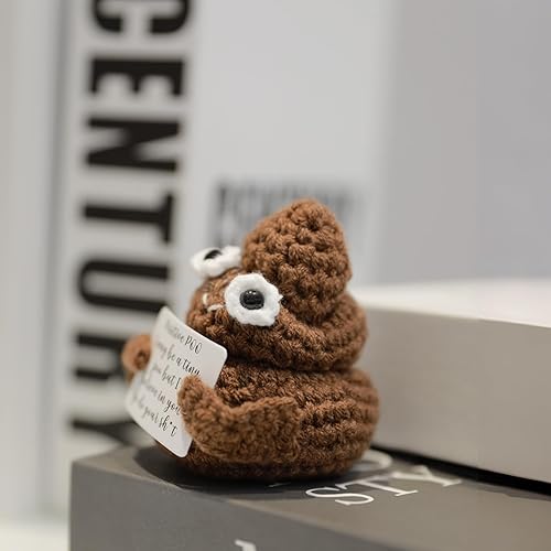 Miniatura 5 de Handmade Funny Positive Poop Crochet Poop Stuffed Crafts Poo Plush Encouragement Poo for Birthday Christmas Funny Gag Graduation