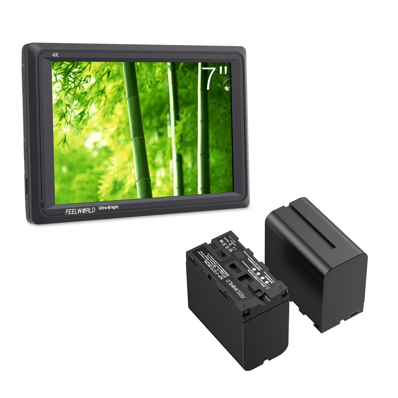 FEELWORLD FW279 Camera Monitor with 2xF970 6600mAh Battery