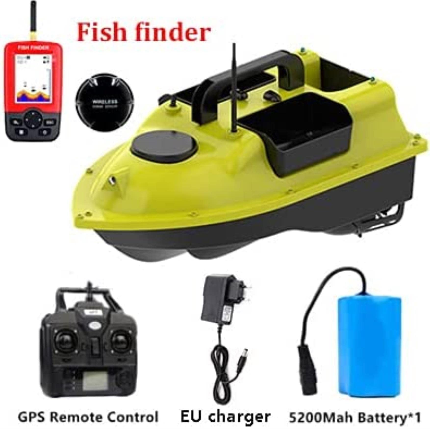 GPS Intelligente RC Barca da Pesca Crociera GPS Posizionamento 500m IndecienceT Controllo 3 Imbuto One Key Return LCD Schermo RC Bait Boat
