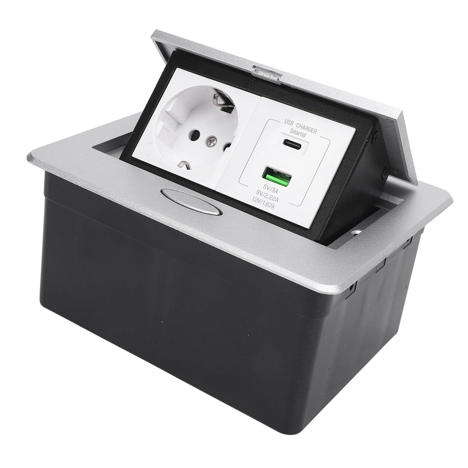 CHICIRIS Recessed Power Strip with USB A and C Ports Compact and Stylish