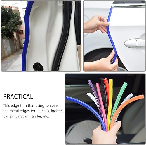 Miniatura 6 de Garneck Protectores de borde de puerta de automóvil de goma en forma de U para borde de puerta de automóvil, protección de borde de puerta de