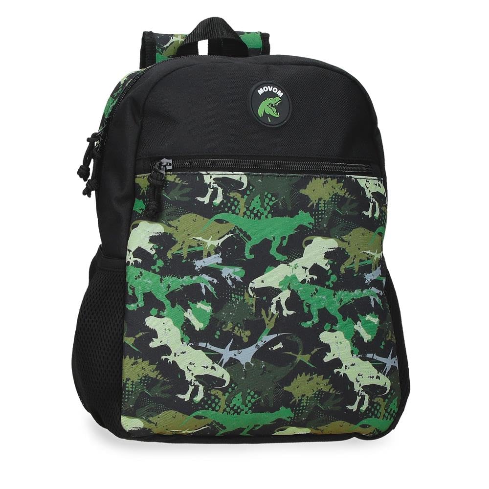 Movom Raptors School Backpack Black 27x33x11cm Polyester 9.8L, Black/White, School Backpack